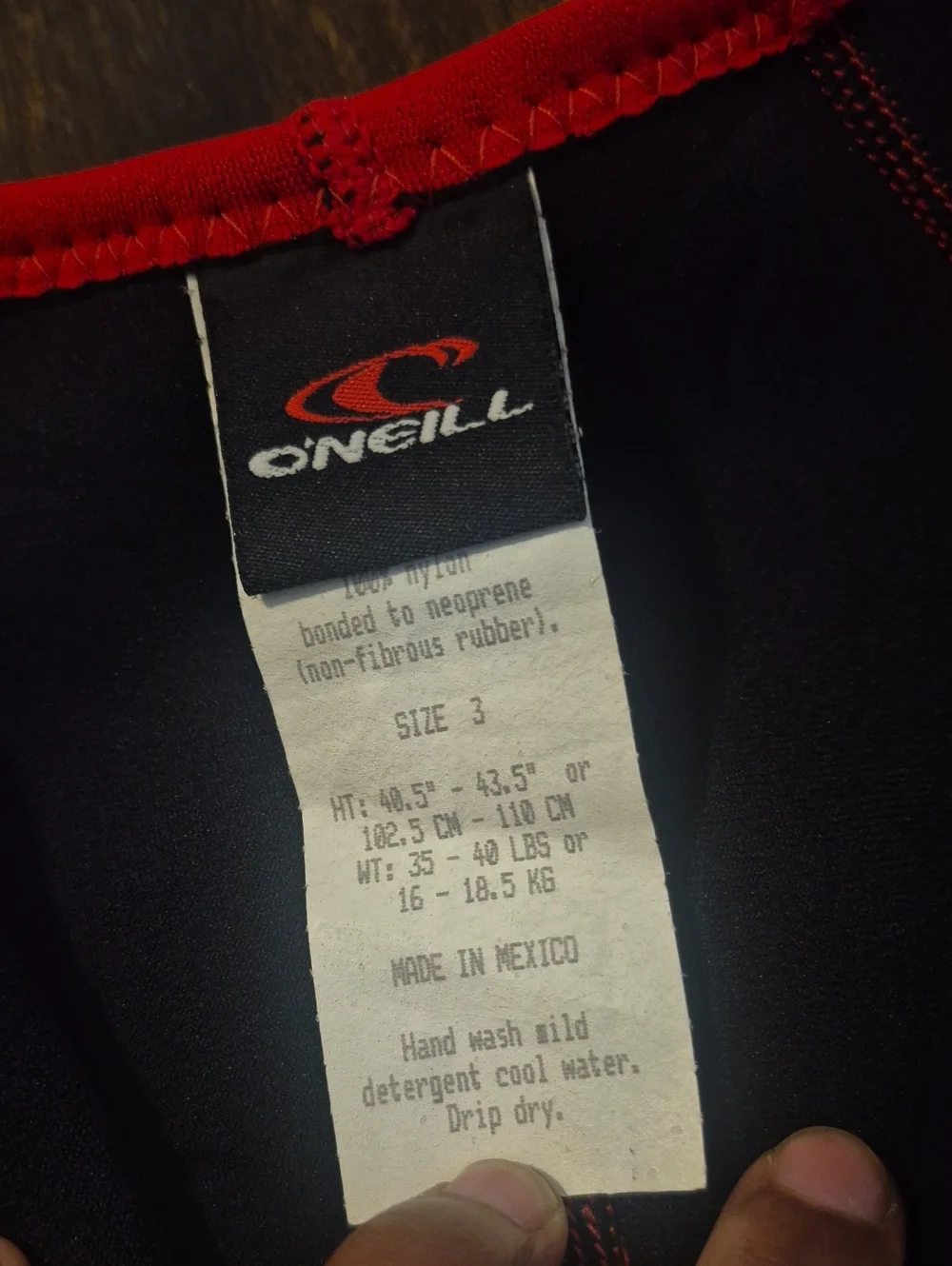 Vintage O'NEILL Kids Shorty Wetsuit Youth 3 Deadstock Surf Waterskiing Romper